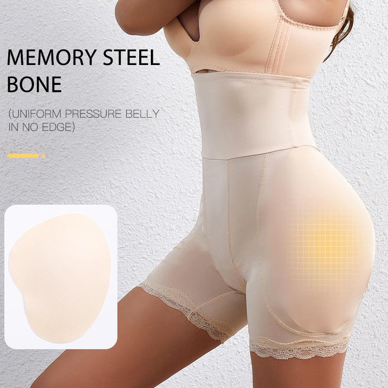 High Waist Tummy Control Hip-Lifting Shaper with Insertable Pads for Women's Buttocks Enhancement
