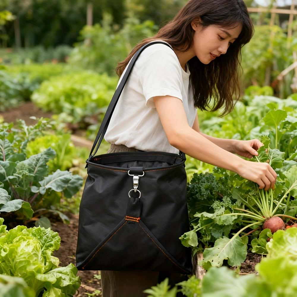 Waterproof Fruit Picking Apron Bag Large Capacity GardenVegetable Harvesting Bag Adjustable Shoulder Pouch for Home Garden