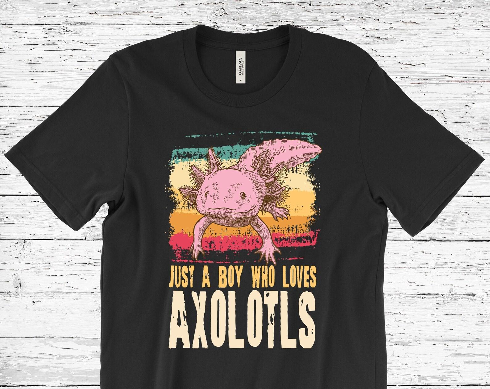 Cute Axolotl T-shirt, Awesome Pink Baby Pets Axolotls Pet Birthday Gift Tshirt, Funny Baby Mexican Salamander Lover Party Present Tee Shirts 100