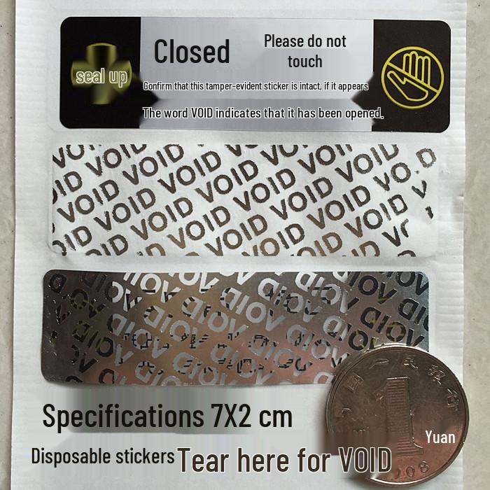 Tamper-Proof Anti-Theft Waterproof Warranty Stickers - 40 Mark-Leaving Labels per Sheet