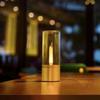 Stepless Dimming Candle Lamp 1800K Warm Light Breathing Light Effect Candela Lamp Rotatable Design Type C Rechargeable