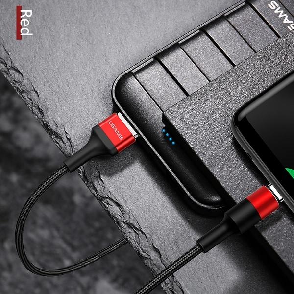 Usams Kabel Pleciony U5 2A Usb-C Czerwony/Red 1,2M Sj221Tc02 (Us-Sj221)
