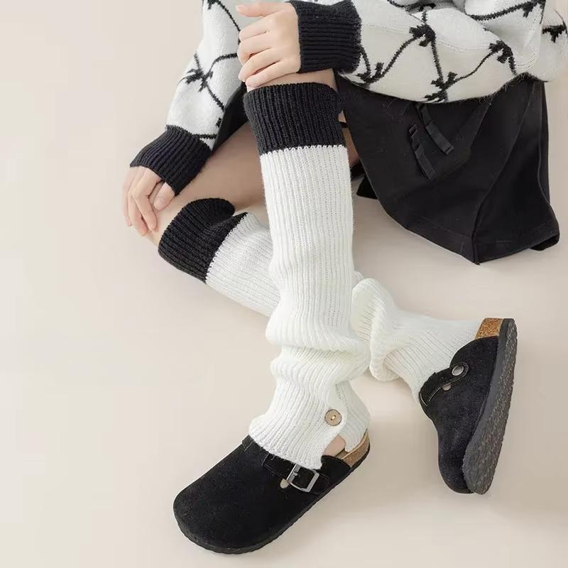 Kids Sweet Girl Leg Warmers Simplicity Korean Fashion School Calf Elegant Sock for Baby Girl Autumn Winter Piles Loose Socks