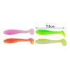 50Pcs Soft Lure Ribbed Shads Fishing Bait Worm Paddle Tail Wobbler Swimbait Fish For Predatory Fishing Perch Pike Zander