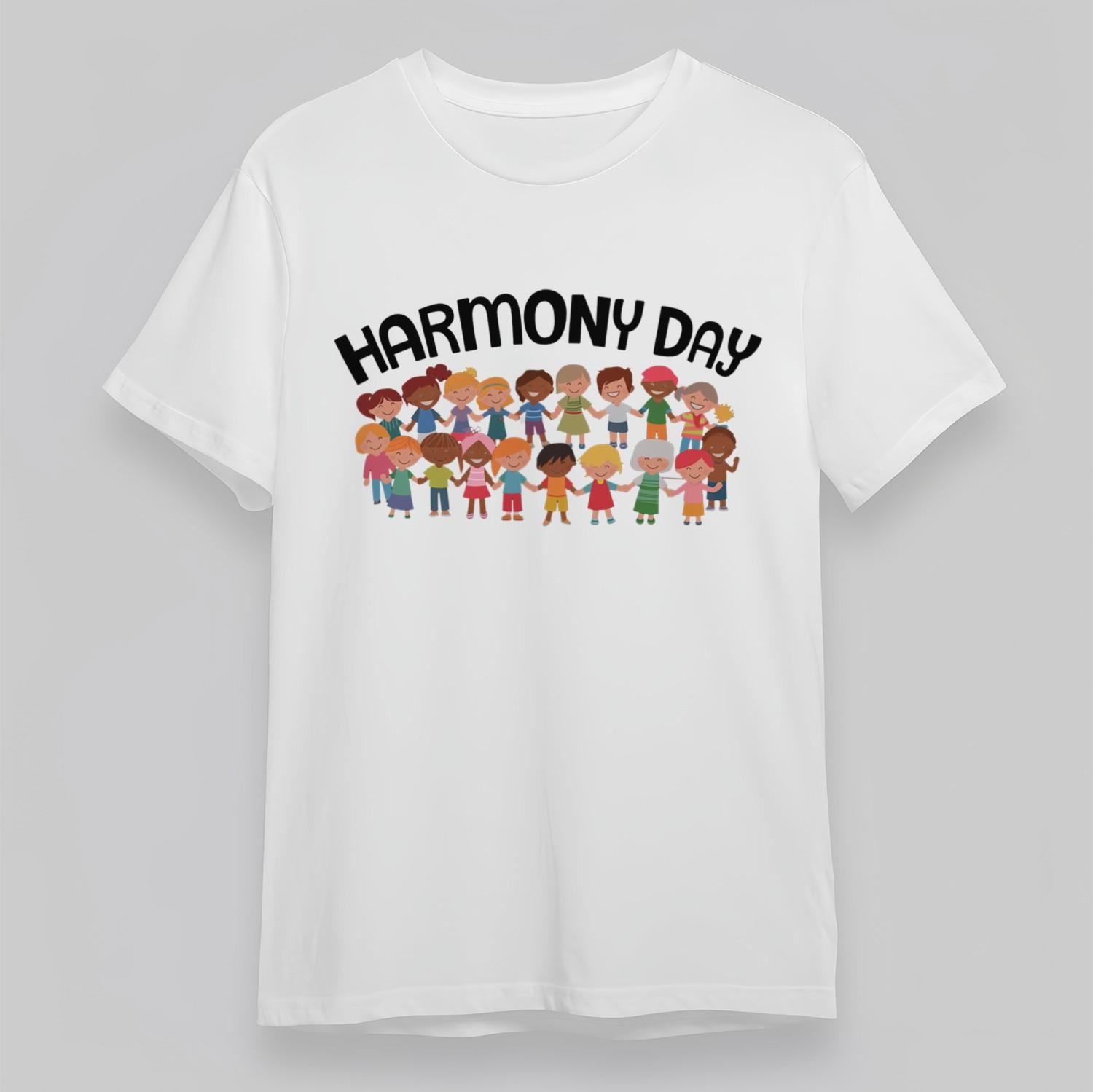 Women s Plus Size T Shirt Mens Womens Tees Top Harmony Day Cartoon Children Group Holding Hands Tee 3XL
