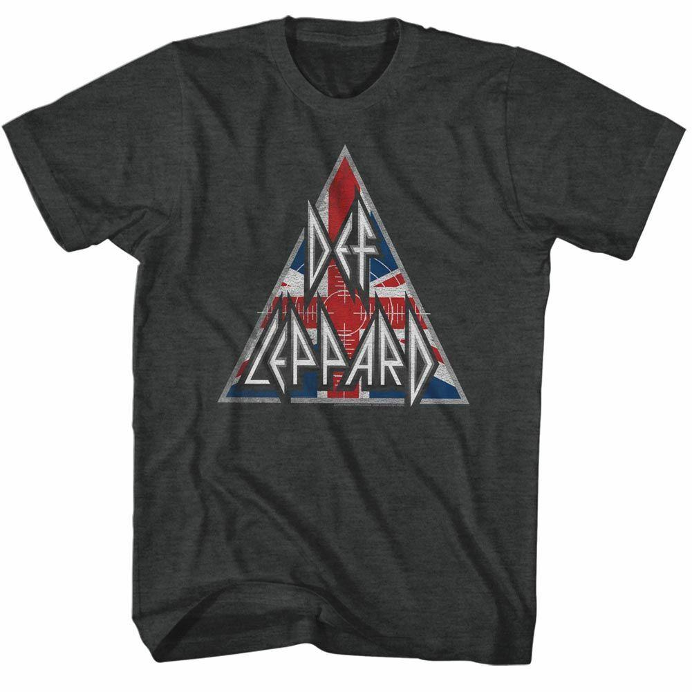 Def Leppard British Logo Black Heather Adult T-Shirt S