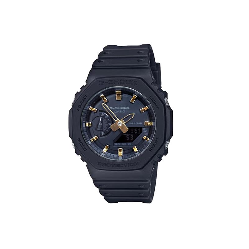 CASIO Unisex Liquid Crystal/Analog Dual Display Series Black Watch GA-2100-1A1- Nightfall