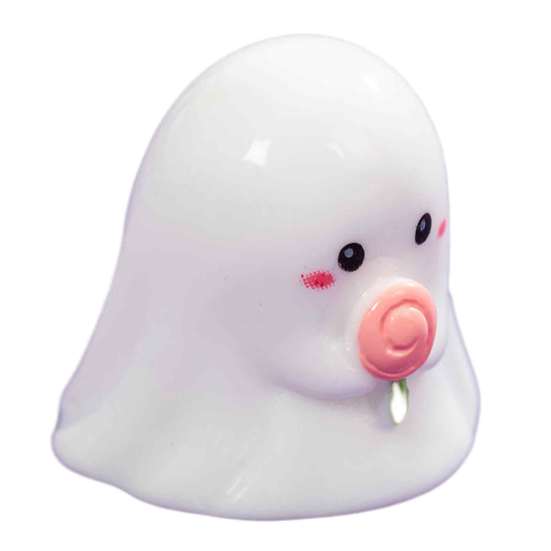Resin Ghost Ornament Glow-in-the-dark Halloween Figurine, Mini Statue for Micro Luminous Figurine Landscape, Home Office Desk