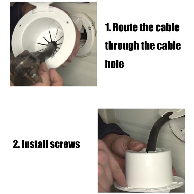 Power Cable Cord Hatches Electrical Cable Hatches 5In Electric Cable Hatches with Cover Lid Accessory Easy Installation