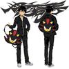 Wlags Handmade Sonic Shadow Black Backpack Plush Material Modern Cool Style
