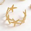 Bohemian Starfish Flower Open Cuff Bracelet for Women – Ocean Beach Style