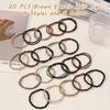 Fashionable Styles Elastic Hair Ties 20Pcs Sturdy Stretch Ponytail Holders for Women and Girls with Thin or Curly Hair