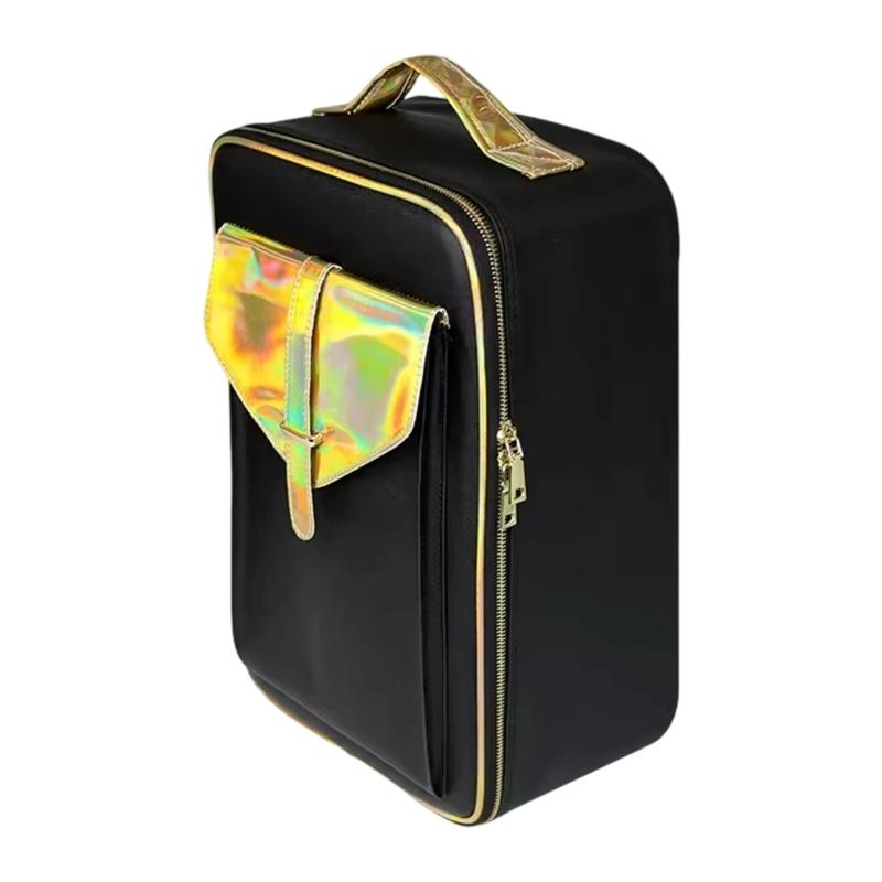 Large Capacity PU Leather Hairdressing Tool Organizer Carry Case for Salon Essentials and Travel Use