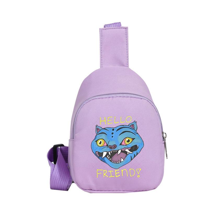 Versatile Messenger Bag Anime Cartoon Cartoon Print Cute Breast Bag Children'S Shoulder Bag