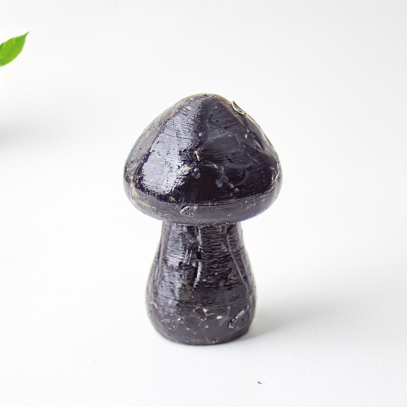 Resin Crystal Mushroom Figurine With Natural Gemstones For Home Decor Gift Ideas