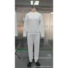 Women's sets Plus Size Solid Color Long Sleeve Crew Tie Pockets Rhinestone Sweatshirt Pants Set of 2