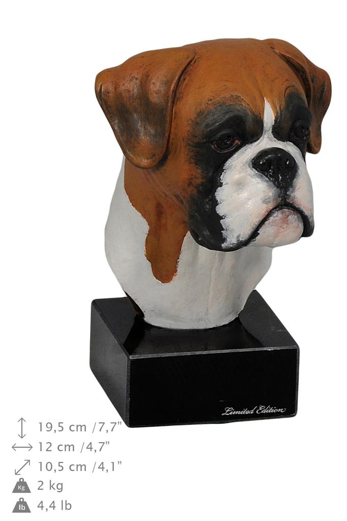 Boxer, German Boxer II - Painted Figurine, Statue, Figure, Made by the Artist, Brand Art-Dog