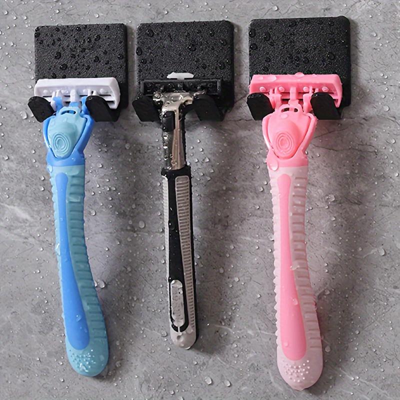

3PCS Self Adhesive Razor Holder and Towel Hooks, NoDrill WallMounted Bathroom Organizer for Tiles Mirrors Doors, Plastic Storage світло-сірого кольору