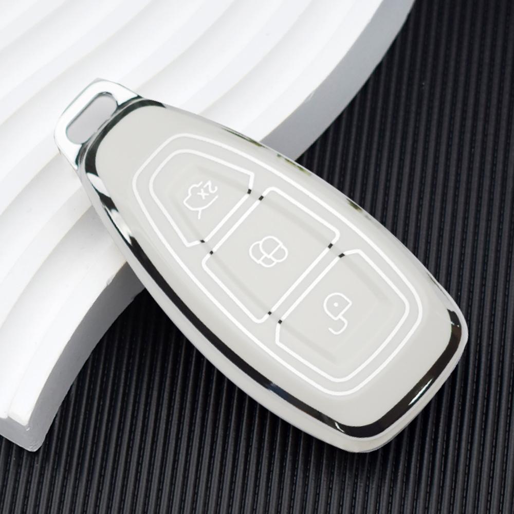 

Чехол для смарт-ключа из ТПУ для Ford Focus 3 4 ST Mondeo MK3 MK4 Fiesta Fusion Kuga Ecosport Protect Fob Accessories белый