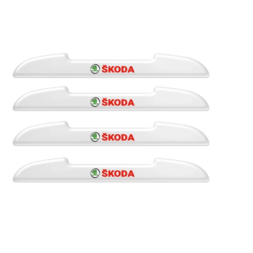 

Car Sticker 2025 New 4pcs Transparent Car Door Edge Anti-Collision Strip Guard Sticker For Skoda Octavia 3 2 Mk1 Fabia Kodiaq Su