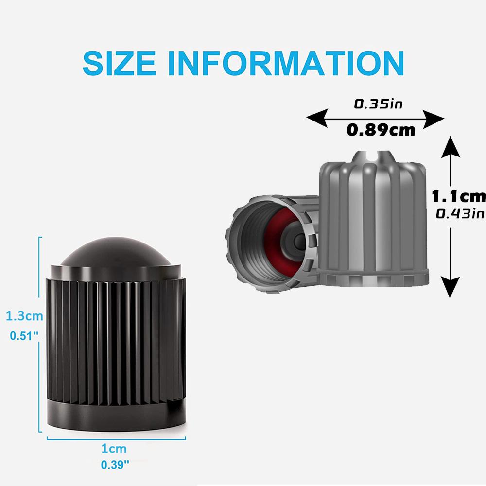 TPMS Tire Valve Caps with Rubber Seal Plastic Valve Dust Caps Covers for Car Motorbike Trucks Bike Bicycle Tyre Accessories Stem Caps1
