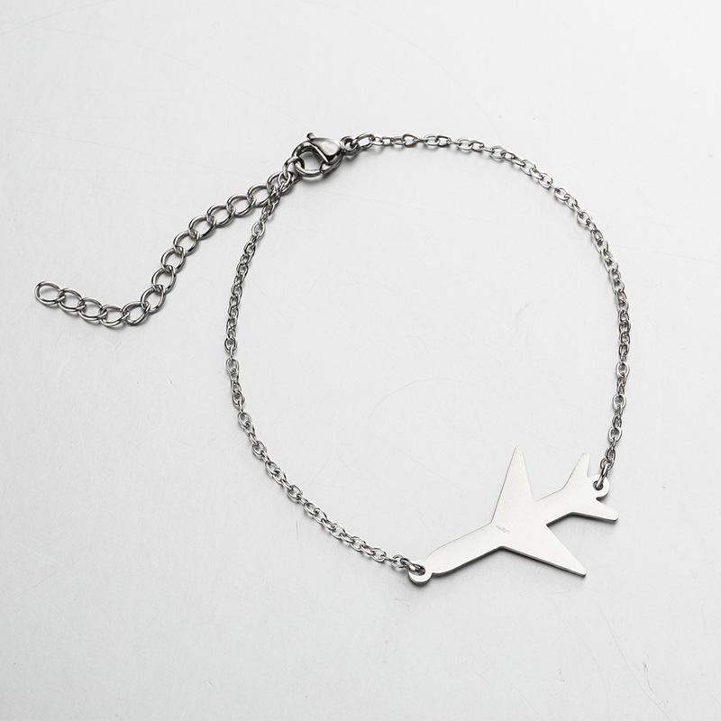 Stainless Steel Plane Pattern Simple Style Personalized Bracelet