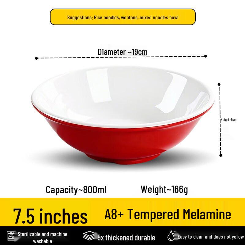 A8 Melamine Flared Rim Bowl