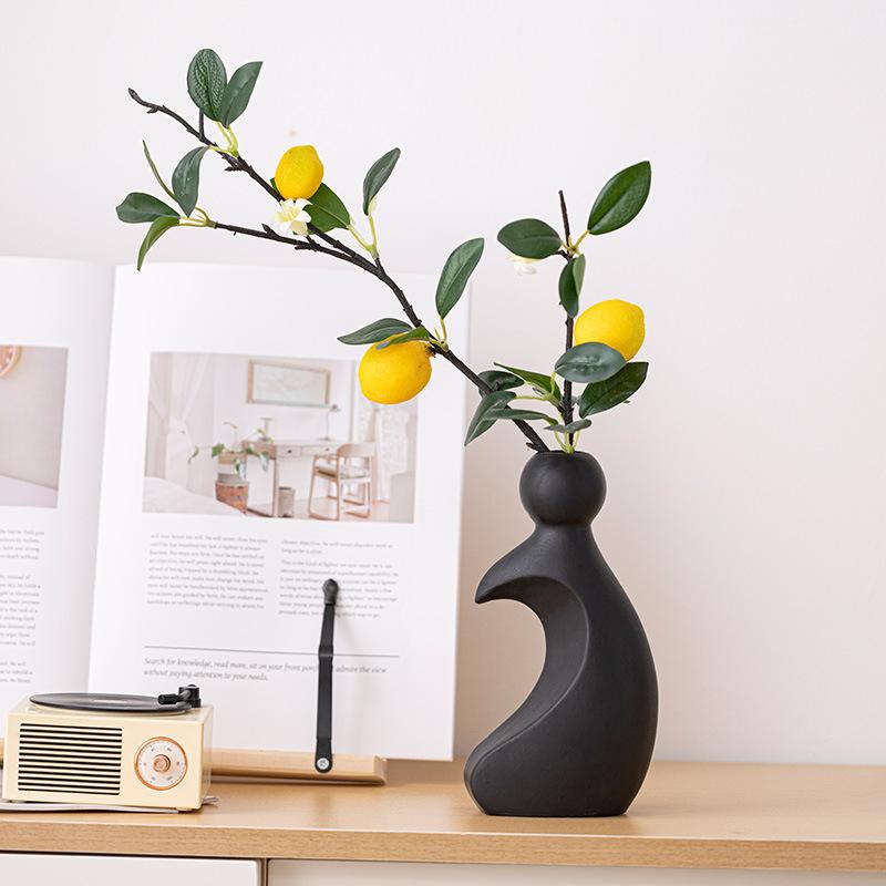 European Ceramic Love Shaped Vase, Creative Home Living Room Desktop Bedroom Decoration, Minimalist Flower Ware Vase Combination