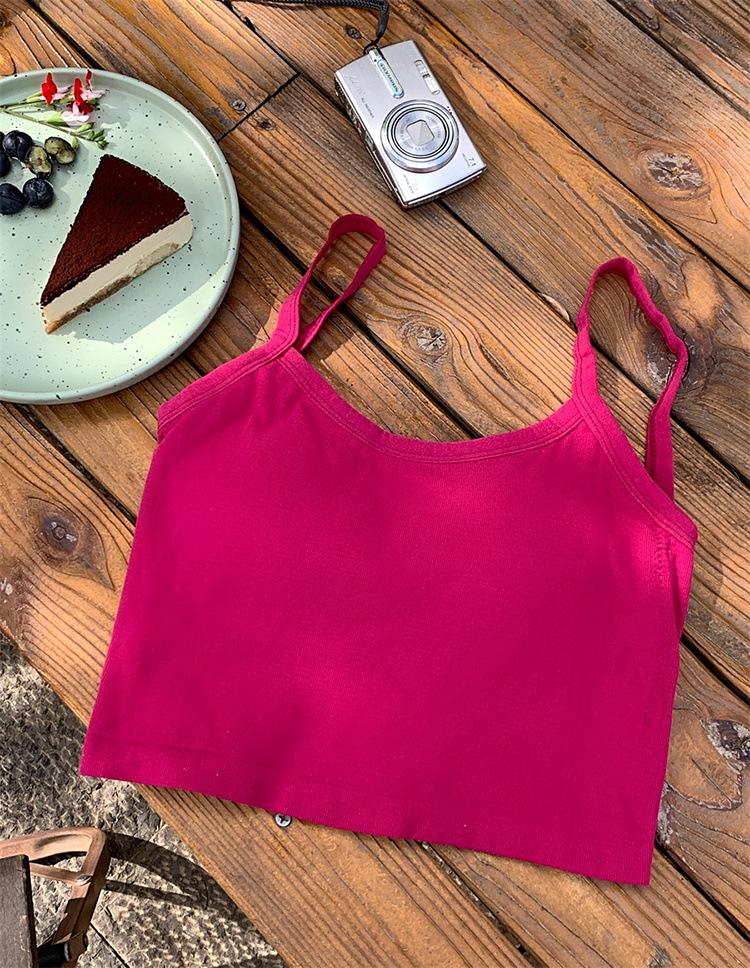 Women's Spicy Summer Slim Fit Backless Camisole with Chest Pads