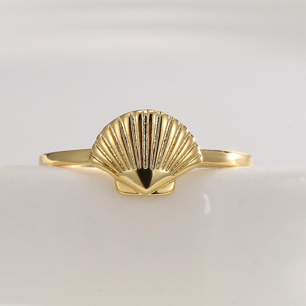 Vintage Vacation Shell Tail Ring Women Small Design Sense Finger Ring