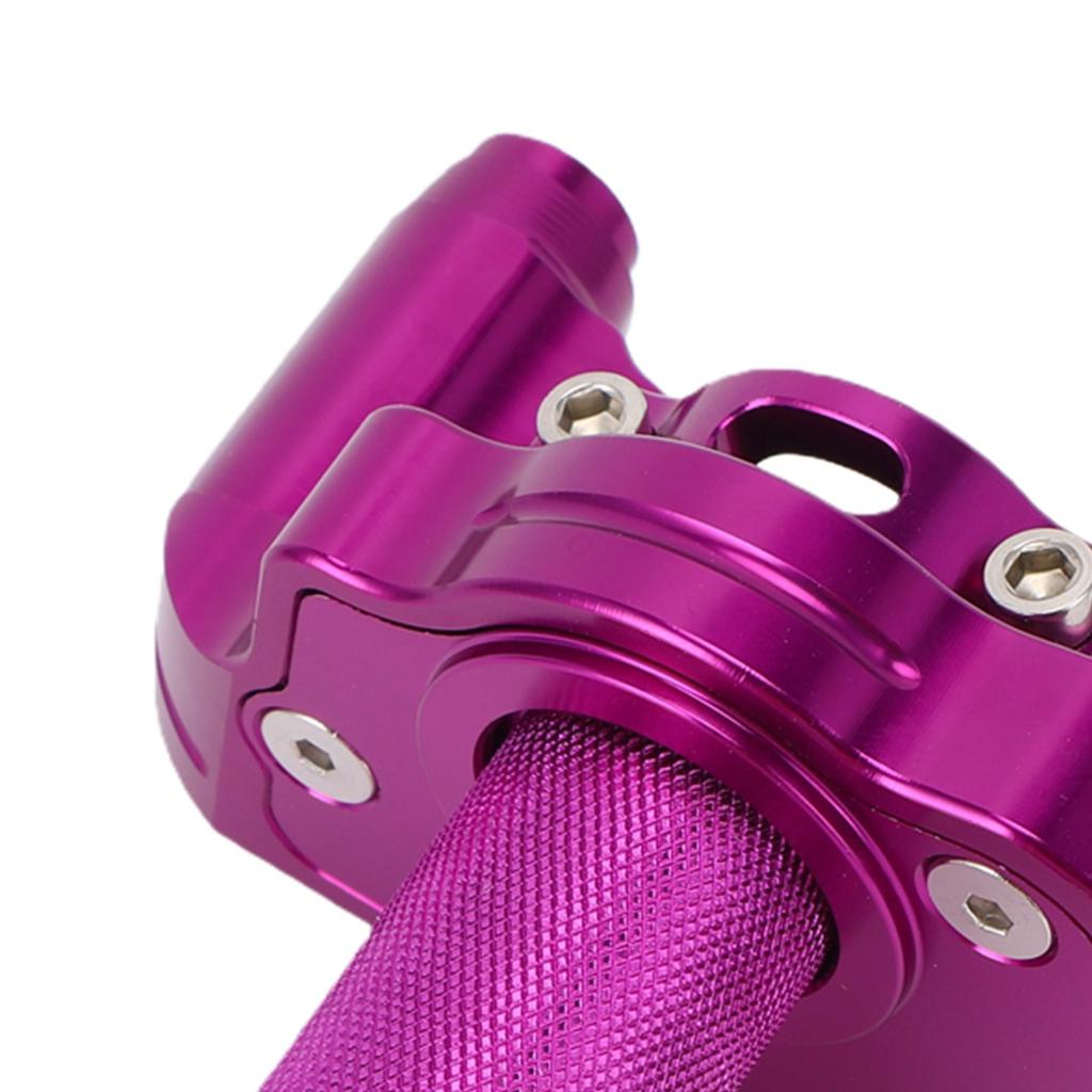 Motorcycle Accelerator Handlebar 22mm Universal For Pit Dirt Bike Motocross ATV Off Road Vehicle CNC Aluminum Alloy Purple