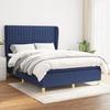 3128683 vidaXL Divan Bed with Mattress Blue 140x190 Cm Fabric