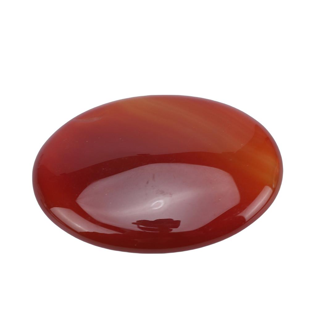 Worry Stone Red Agate Portable Engraved Motivational Inspirational Stone for Daily Life