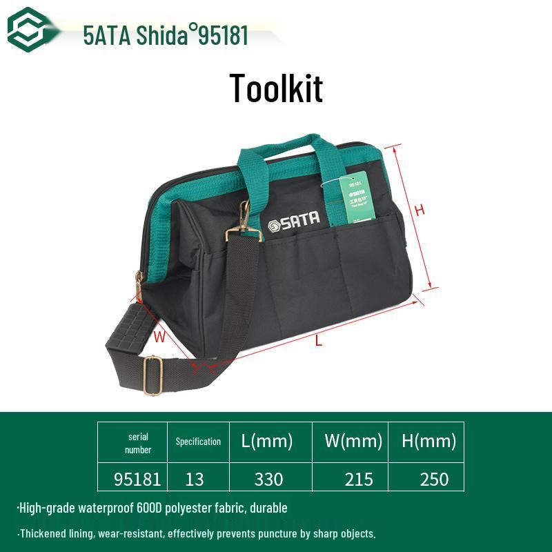 SATA Sturdy Canvas Tool Bag: Durable, Thickened, Portable Storage for Carpenters & Electricians