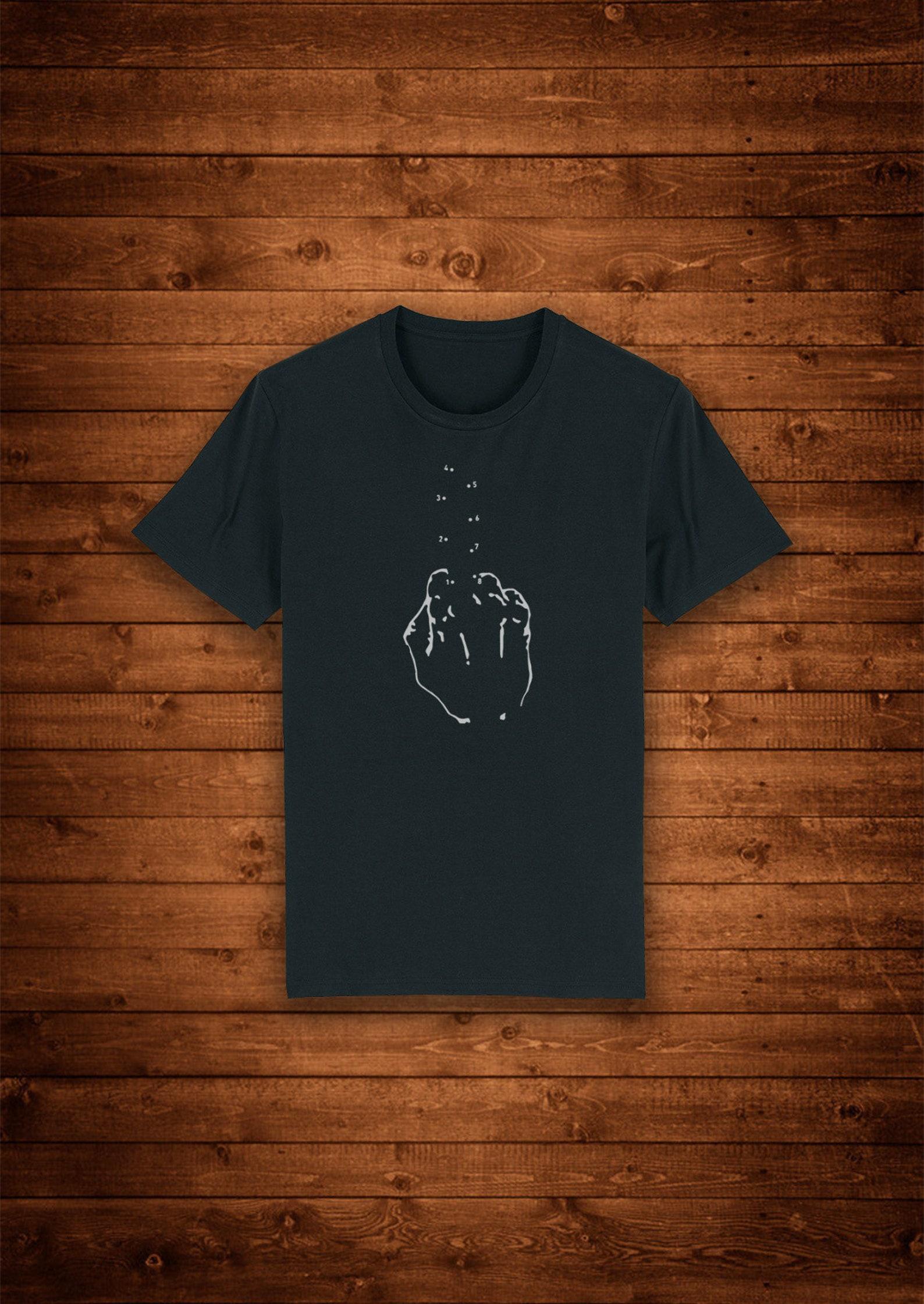 Connect the Dots Middle Finger T shirt: Funny Graphic Tee, Organic Cotton 4XL
