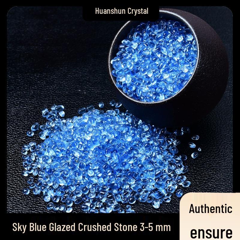 Seven-Color Glazed Crushed Stone Glass for Fish Tanks, Landscaping, Crystal Ornaments, DIY Mandala, and Gemstone Jewelry