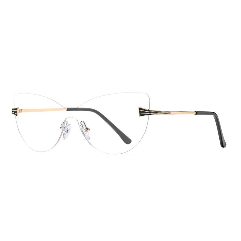 

2026 New Metal Rimless Cut Edge Butterfly Sunglasses Premium UV Protection Eyewear 1