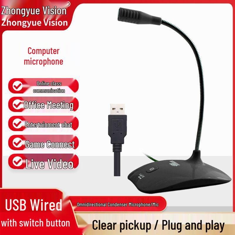 Zhongyue Vision USB Microphone for Streaming, Meetings, and Gaming