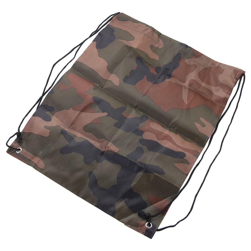 Lightweight Fashion Riding Gym Shoes Clothes Storage Travel Camouflage Drawstring Bag Backpack Portable Sports Bag Oxford Bag