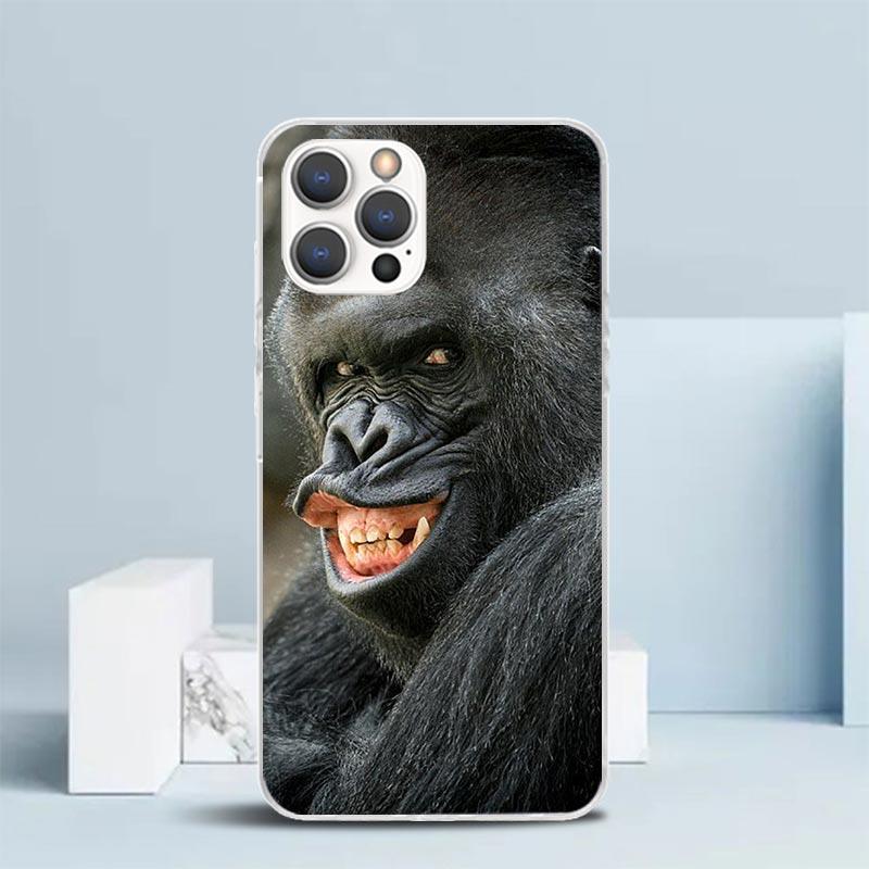 Monkey Memes Soft Cover for iPhone 16 17 Air 15 14 Pro Max 16E Phone Case 13 Mini 12 11 7 SE 8 Print Pattern Fit Cases 16 17 Air