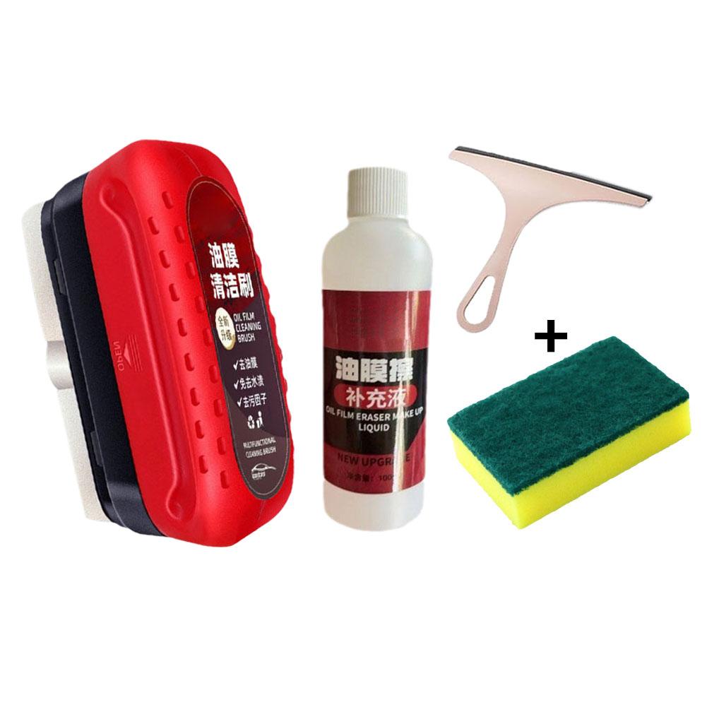 NEW High-end 120ml Car Glass Cleaner Automotive Glass Oil Car Kit Cleaning Mild Windshield Wash Sponge Brush Cleaner Film N1D4