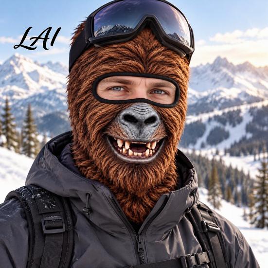 Outdoor Sports Headwear for Winter Velvet Funny Face Mask Full Protection Warm Windproof Balaclava Balaclava Men Women Breathable Skin Friendly Head