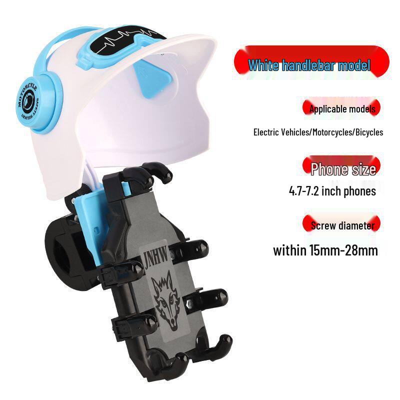 Rainproof and Anti-Shake Phone Holder with Sunshade for Electric Scooter and Motorcycle