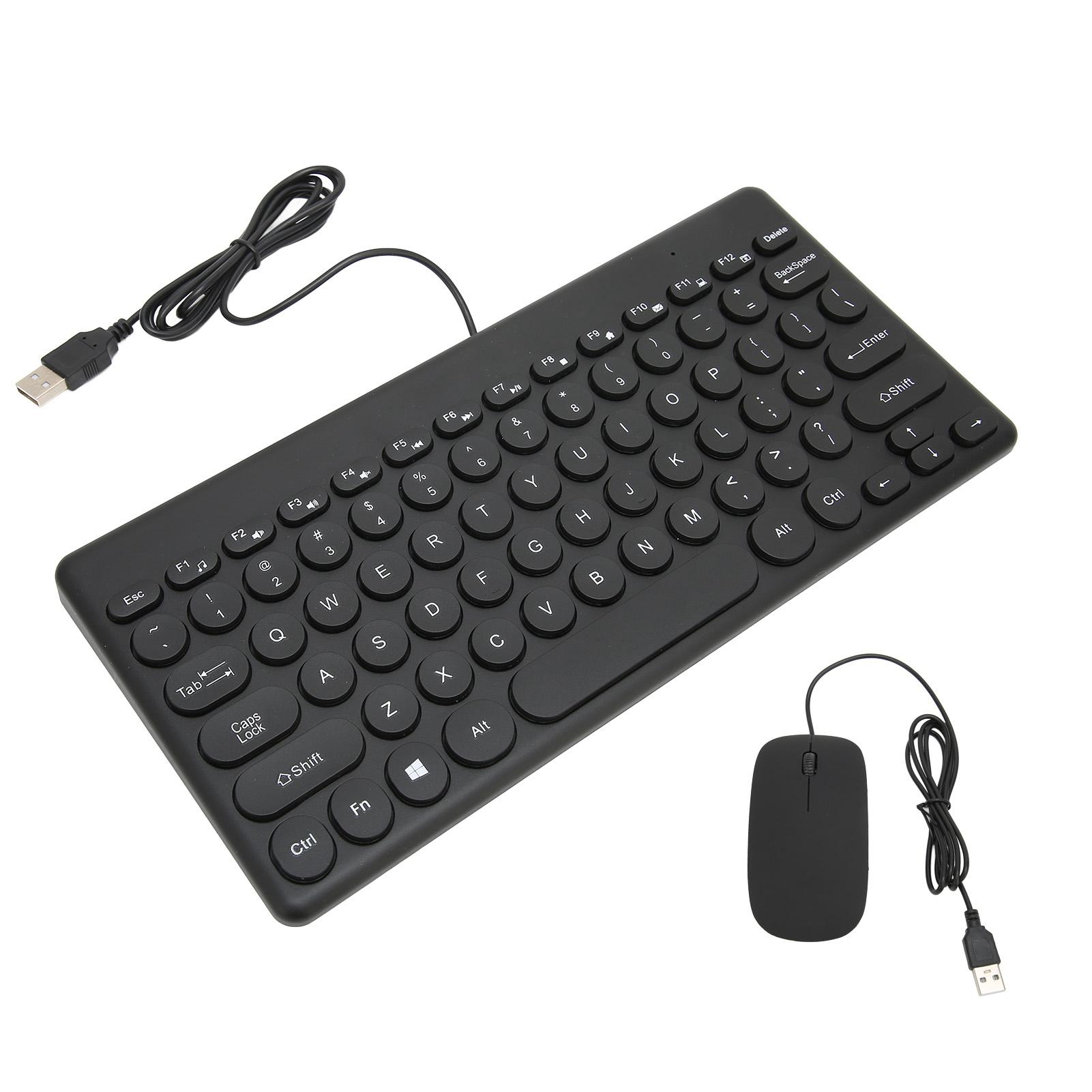 

Комбо Клавиатура Мышь Удобная Эргономика Энергосбережение 78 Клавиш Круглые Колпачки 4 Кнопки Мыши Проводное чёрный