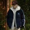 Lamb wool men's new winter Korean style warm thickened hooded loose cotton coat trendy couple internet celebrity jacket for men