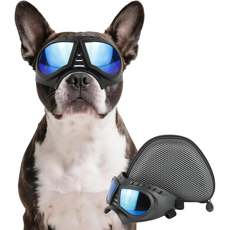 Dog Goggles Wide Snout Soft Frame Tactical Driving Sunglasses For Small Medium Dogs Dog Eye Protection Windproof Dustproof синий