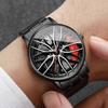 Fashion 3d Car Wheel Men Sports Watches Stainless Steel Band Wristwatch Men's Quartz Watch