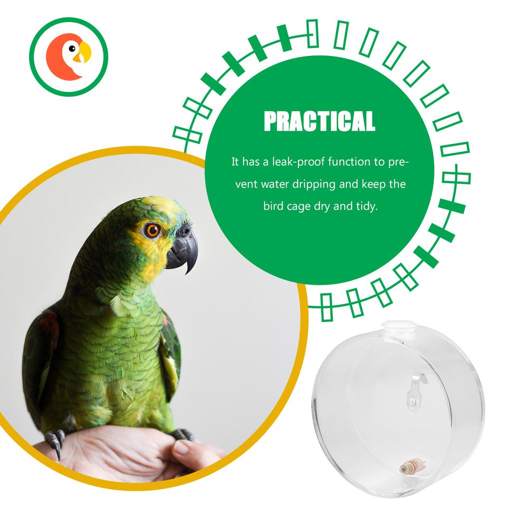 Bird Cage Water Feeder Narrow Spout Hanging Mount Parrot Water Dispenser Automatic Leak Resistant Drinking Tool for Small Birds