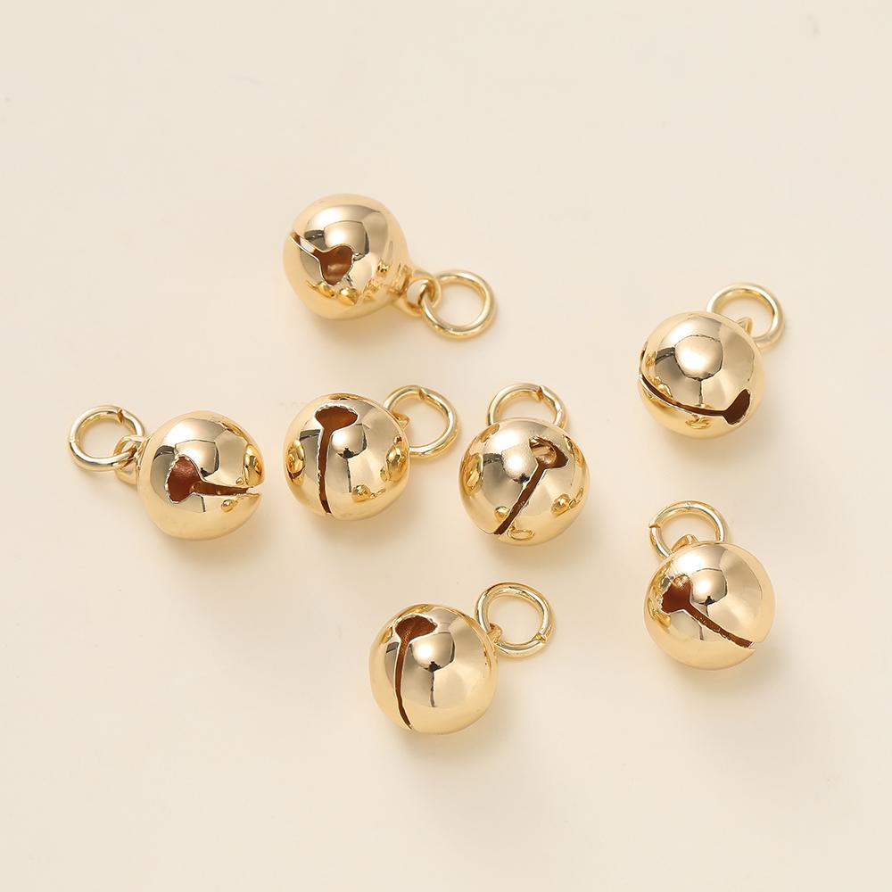 5Piece/Lot 14/18K Gold Color Plated Iron Bell Shape Charms Pendants for DIY Bracelet Necklace Jewelry Making Accessorie