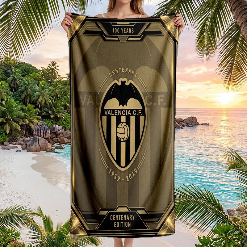 Valencia FC print Quick Dry Beach Towel Microfiber Absorbent Portable Travel Swimming Towel